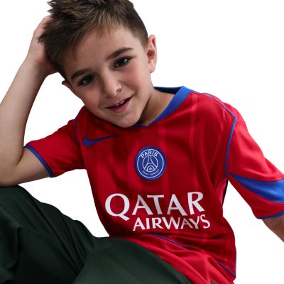 7. Koszulka dla dzieci Nike PSG Stadium 2025/26 czerwona HM4126 680