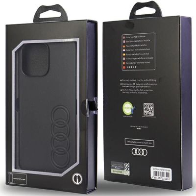 7. Etui Audi Synthetic Leather na iPhone 14 Pro Max - czarne