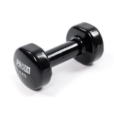 Hantel winylowy Profit 5kg czarne DK 4102