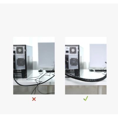 10. Maskownica Ugreen LP121 30820 organizer do kabli 5m - czarna