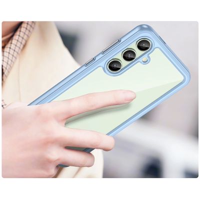 6. Etui silikonowe Outer Space Case z żelową ramką do Samsung Galaxy S24 FE - niebieskie
