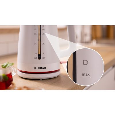 5. Czajnik elektryczny Bosch MyMoment TWK3M121 (2400W ; biały)