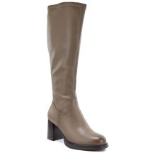 Kozaki damskie na obcasie khaki Potocki SZ12861