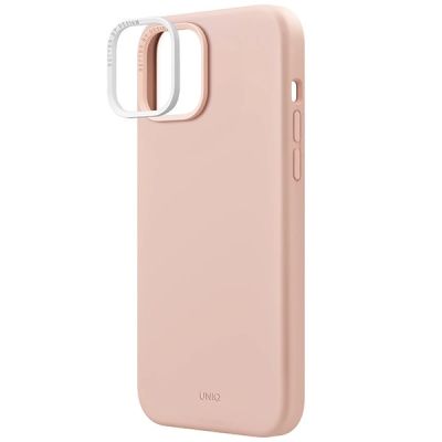 4. Etui UNIQ Lino Hue Magclick Charging do iPhone 15 - różowe