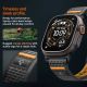 8. Pasek Spigen Athlex Air 2 na Apple Watch (44 / 45 / 46 / 49 mm) - czarno-pomarańczowy