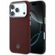 Etui Mercedes Leather Semi Wrap Wood Effect MagSafe na iPhone 17 Pro Max - czerwone