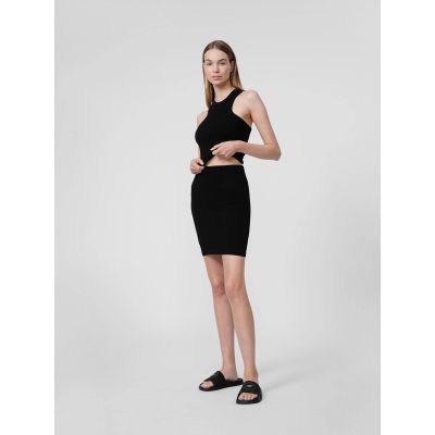 4. Crop top z prążkowanej dzianiny damski 4F