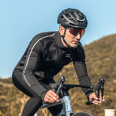 5. Kurtka rowerowa Rockbros jesień/zima z długim rękawem S - czarna
