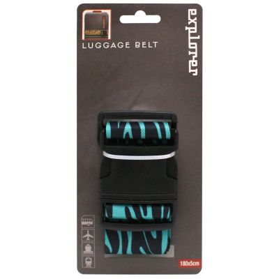 5. UNIWERSALNY PAS ZABEZPIECZAJĄCY DO WALIZKI SPINAJĄCY 180x5CM PROWORLD ZEBRA NIEBIESKI