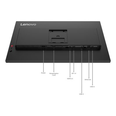 7. Monitor Lenovo ThinkVision T27UD-40 z systemami ochrony przed włamaniem (IPS), 27", godz. 16:9, 60 Hz, 4 ms, 3840 x 2160 pikseli, 350 cd/m2, Ilość portów HDMI: 1, Zaćmienie, Gwarancja 36 miesięcy
