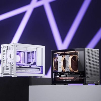 4. Jonsbo D32 PRO White PC-Gehäuse, Mini-Gehäuse, mATX, Tempered Glass - weiß
