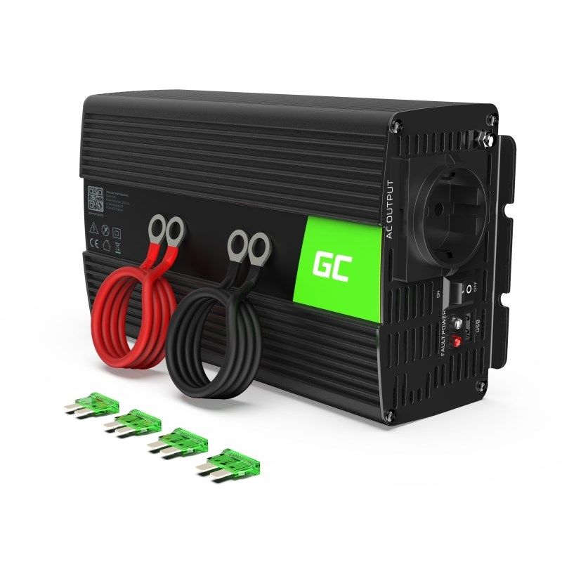 2. GREEN CELL PRZETWORNICA INV08 12V-230V 1000W/2000W MODYFIKOWANA SINUSOIDA