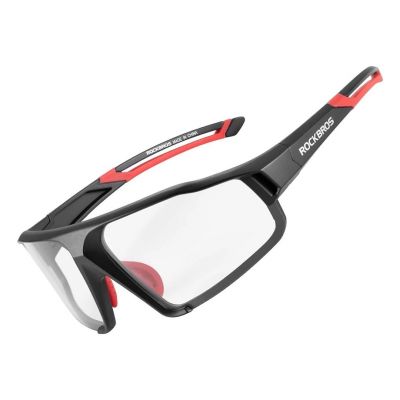 7. Okulary rowerowe Rockbros SP216BK fotochromowe UV400 - czarno-czerwone
