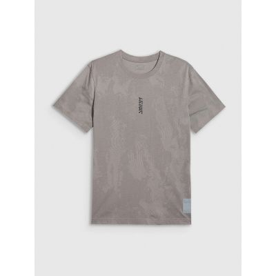 7. T-shirt regular z nadrukiem męski 4F 4FRAW25TTSHM3385-27A