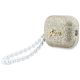 3. Etui Guess Glitter Pearl Strap na AirPods Pro 3 - złote