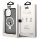 8. Etui Karl Lagerfeld Ring Stand Karl&Choupettte MagSafe do iPhone 15 Pro - czarne