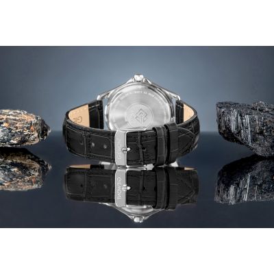 6. Zegarek Męski Giewont Elegance Sapphire Czarno Niebieski GW5160-A6