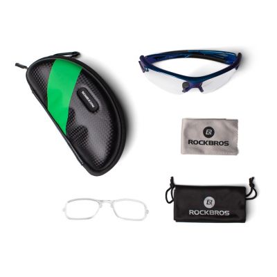 8. Okulary rowerowe Rockbros 10069 fotochromowe UV400 - niebieskie