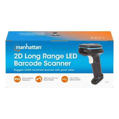 11. Skaner kodów kreskowych MANHATTAN 2D LED Ręczny skaner ręczny IP52 450 mm