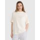 T-shirt oversize z nadrukiem damski  4F 4FRSS25TTSHF2791-11S