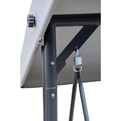 4. HUŚTAWKA OGRODOWO - BALKONOWA NINA 3-OSOBOWA SZARA