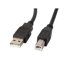 LANBERG KABEL USB-A -> USB-B M/M 1M (FERRYT, CZARNY) CA-USBA-11CC-0010-BK
