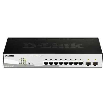 3. D-Link DGS-1210-08P Zarządzany L2 Gigabit Ethernet (10/100/1000) Obsługa PoE Czarny
