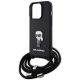 5. Etui Karl Lagerfeld Crossbody Saffiano Monogram Metal Pin Karl & Choupette na iPhone 15 Pro - czarne