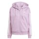 2. Bluza damska adidas Essentials 3-Stripes Full-Zip Fleece Hoodie fioletowa JY3080