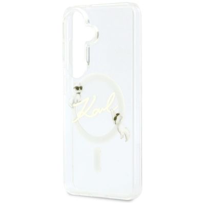 6. Etui Karl Lagerfeld IML KC Script MagSafe na Samsung Galaxy S26 - przezroczyste
