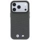 3. Etui BMW M Quadrille Kevlar Metal Logo MagSafe na iPhone 17 Pro / 18 Pro - szare