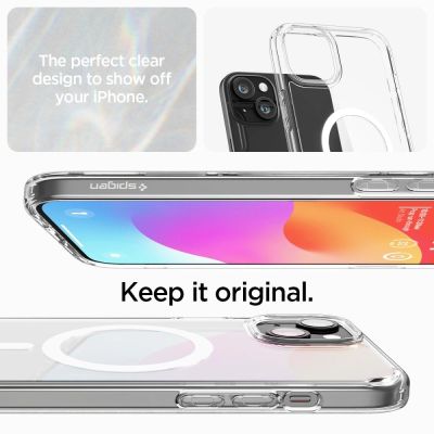 9. Etui Spigen Ultra Hybrid Mag z MagSafe na iPhone 15 Plus - białe