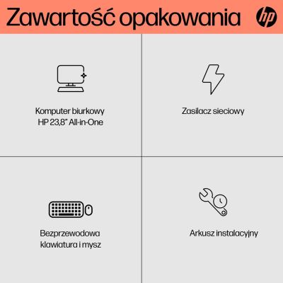 19. HP AiO 24-cr0312nw Ryzen 5 7520 23.8" FHD IPS 250nits AG 16GB DDR5 SSD512 Radeon 610M Cam720p kB+Mouse Win11 Shell White 2Y