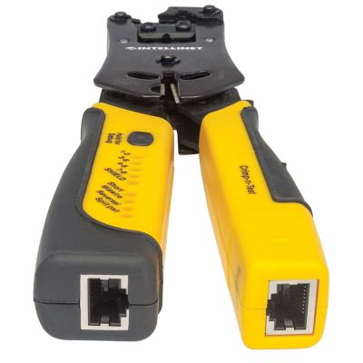 10. INTELLINET ZACISKARKA WTYKÓW RJ45/RJ11/RJ12/RJ22 Z TESTEREM OKABLOWANIA 780124