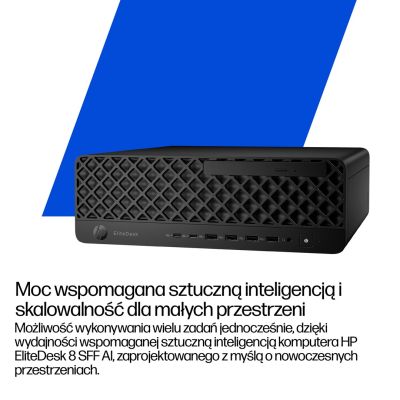 211. HP EliteDesk 8 SFF G1i AI Intel Core Ultra 5 235 16 GB DDR5-SDRAM 512 GB SSD Windows 11 Pro PC AI PC Czarny