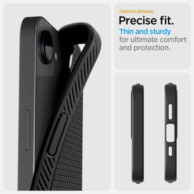 17. Etui Spigen Liquid Air na iPhone 16e / 17e - czarny mat
