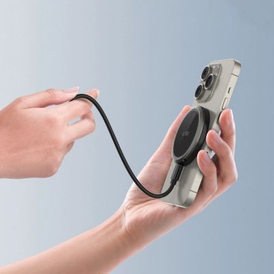 6. Ładowarka Tech-Protect QI15W-A33 indukcyjna z MagSafe i podstawką z kablem USB-A / USB-C - czarna