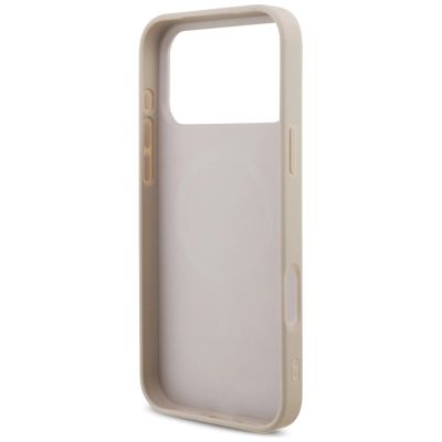 7. Etui Guess 4G Strap Triangle Logo MagSafe na iPhone 17 Pro Max - różowe