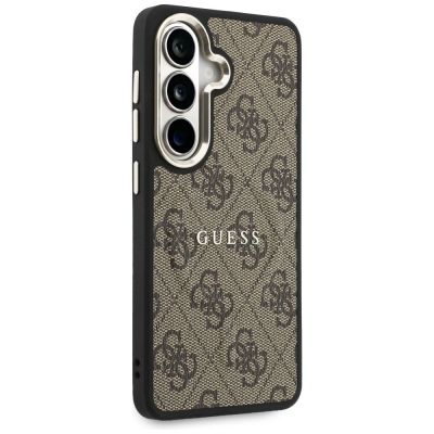 4. Etui Guess 4G Embossed Ring MagSafe na Samsung Galaxy S26 Plus - brązowe