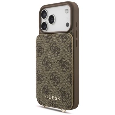 2. Etui Guess 4G Cardslots & Magnetic Closure Crossbody na iPhone 18 Pro Max / 17 Pro Max - brązowe