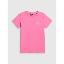 T-shirt regular z nadrukiem damski 4F 4FRSS26TTSHF4537-55S