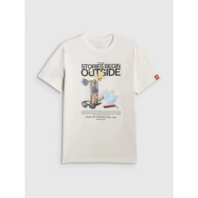 5. T-shirt regular z nadrukiem męski 4F 4FRSS26TTSHM3811-11S
