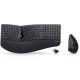 Zestaw bezprzewodowy klawiatura+mysz Perixx PERIDUO-605 Ergonomic czarny
