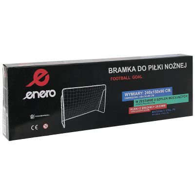 21. BRAMKA DO PIŁKI NOŻNEJ ENERO Z SIATKĄ 240x150x90CM FI 25 i 22mm