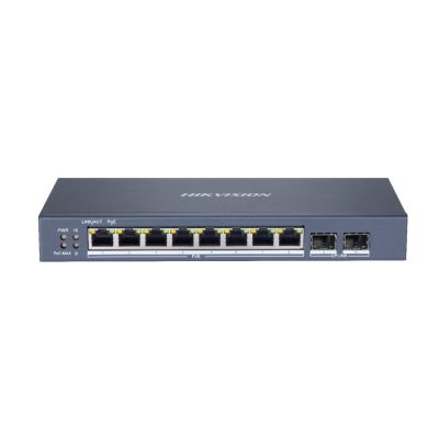 Hikvision DS-3E1510P-SI łącza sieciowe Zarządzany L2 Gigabit Ethernet (10/100/1000) Obsługa PoE Czarny