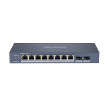 Hikvision DS-3E1510P-SI łącza sieciowe Zarządzany L2 Gigabit Ethernet (10/100/1000) Obsługa PoE Czarny