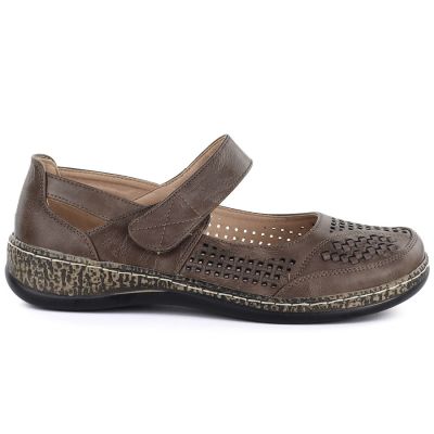 2. Półbuty damskie na rzep ażurowe fango Unisoft 7026