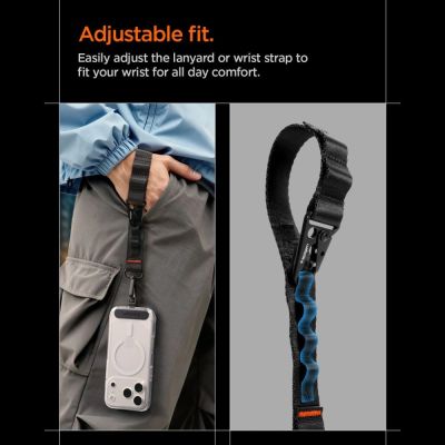 15. Smycz do telefonu Spigen DA30M Stap Crossbody - czarna