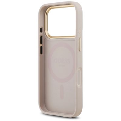 7. Etui Guess 4G PU Classic Logo MagSafe na iPhone 17 Pro - różowe