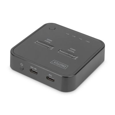 10. DIGITUS STACJA DOKUJĄCA DO SSD M.2 NVME Z FUNKCJĄ KLONOWANIA OFFLINE, USB-C, CZARNA DA-71545